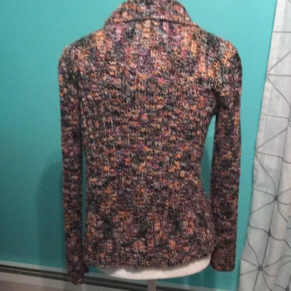 Multicolored zip up sweater. - Picture 2 of 3